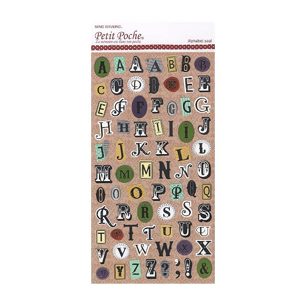 Adesivo Decorativo de Papel - Alphabet Seal Mind Wave