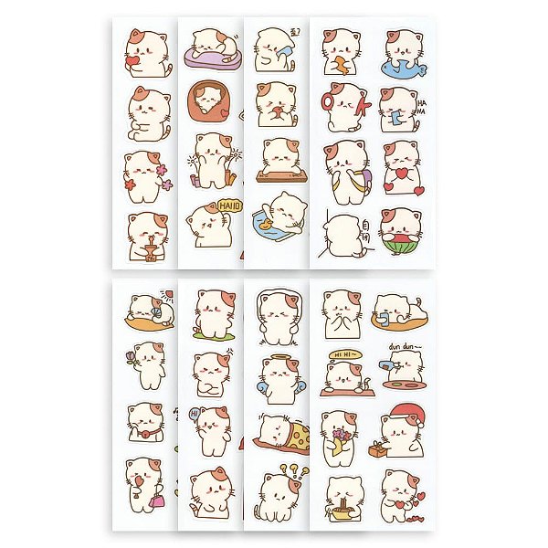 Adesivo Decorativo 8 Cartelas Gatinhos