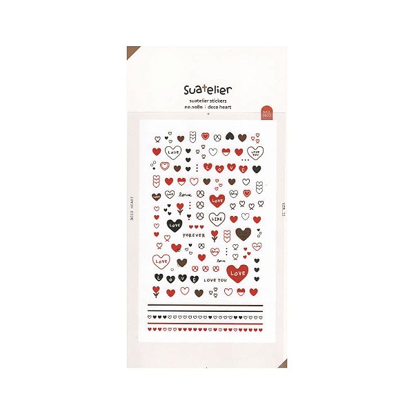 Adesivo Divertido para Decorar Unhas e Uso Geral Nail Deco - Deco Heart
