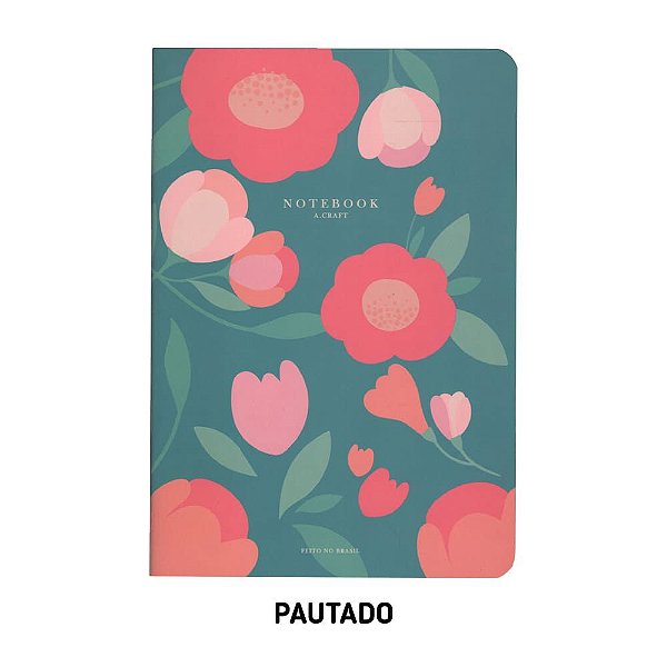 Caderno Pautado Magnólia Bloom Para Planner A.Craft Tamanho Padrão