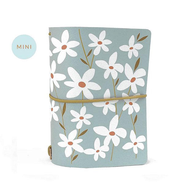 Mini Capa Comfy Blue Lily (Para 4 Mini Blocos) Para Mini Planner A.Craft