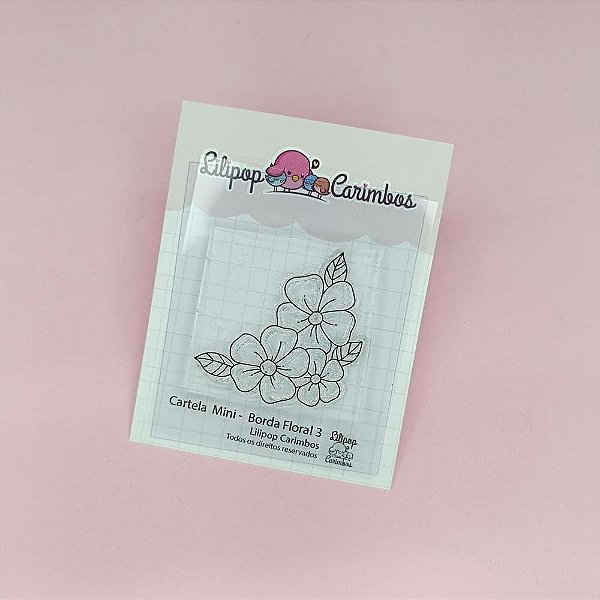 Carimbo Mini Bordas Floral 3- Lilipop
