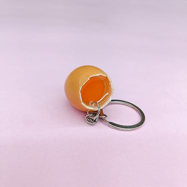 Chaveiro de Comidinhas - Ovo Quebrado