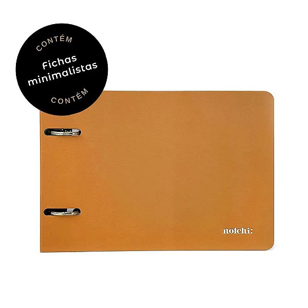 Fichário Com 50 Fichas Minimalistas Pautadas 8 Divisórias Caderno Argolado 2 Furos Notchi A.Craft Bamboo
