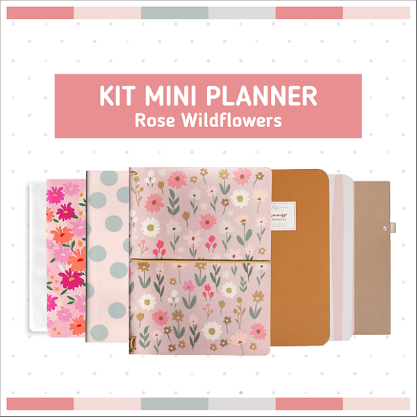 Kit Mini Planner Rosé Wildflowers