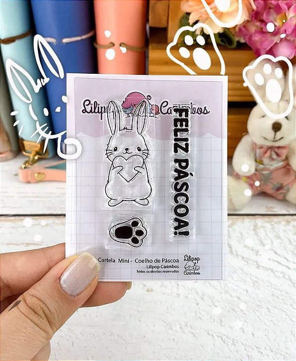 Kit de Carimbos Mini Coelho De Páscoa - Lilipop