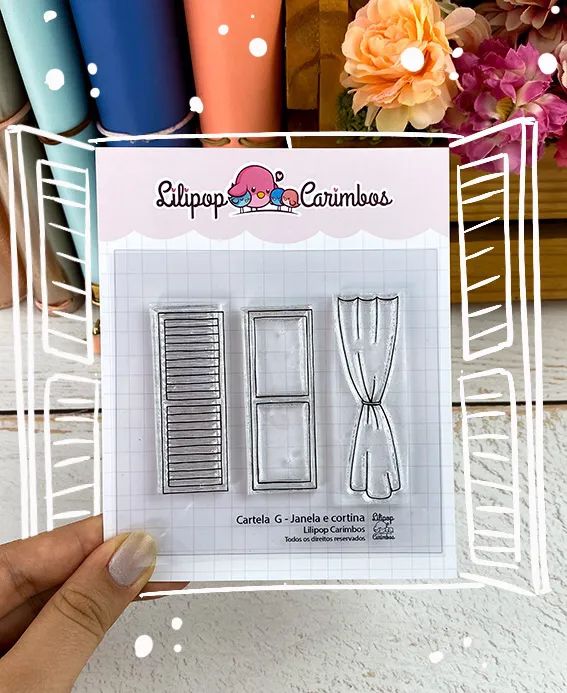 Kit de Carimbos G Janela e Cortina - Lilipop