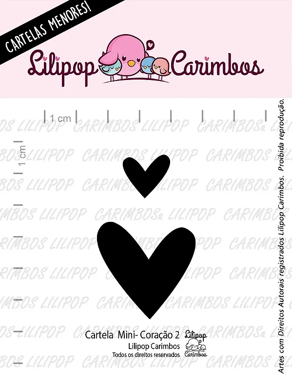 Kit de Carimbos Mini Coração 2 - Lilipop