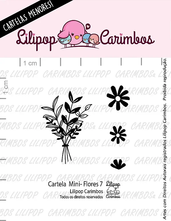 Kit de Carimbos Mini Flores 7 - Lilipop