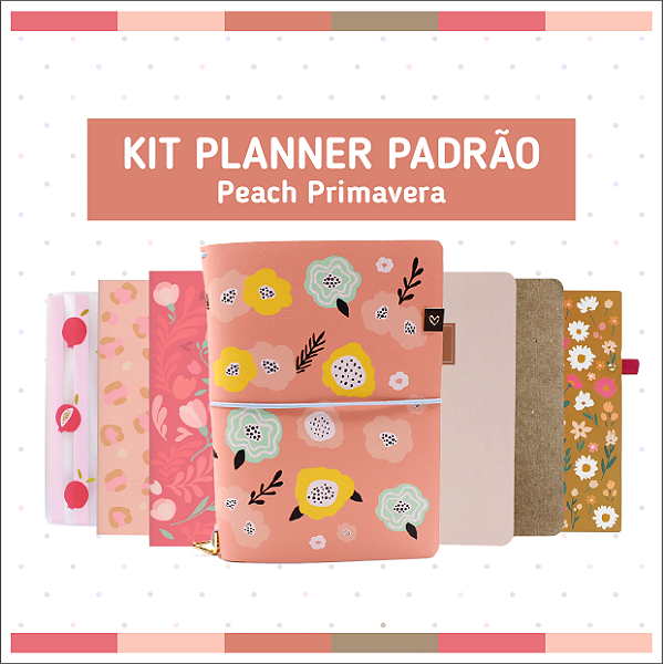 Kit Planner Padrão Peach Primavera