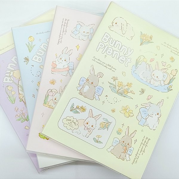 Caderno Brochura A5 Pautado Bunny Planet