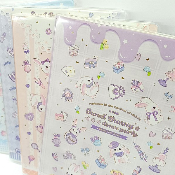 Caderno Brochura A5 Pautado Sweet Bunny's Dance Party