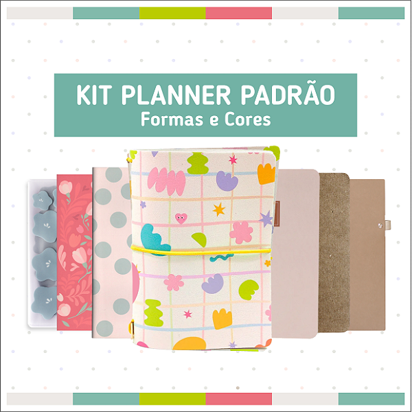 Kit Planner Padrão Formas e Cores Criativas