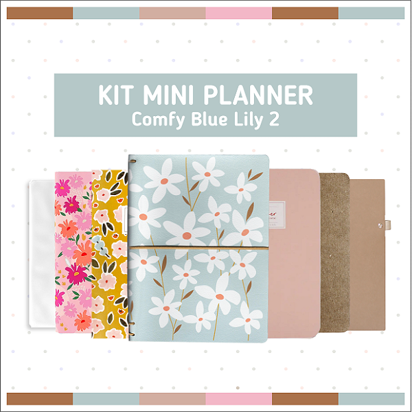 Kit Mini Planner Comfy Blue Lily 2