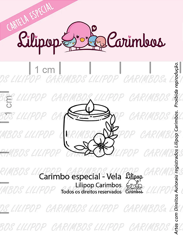 Mini Carimbo Especial Vela - Lilipop