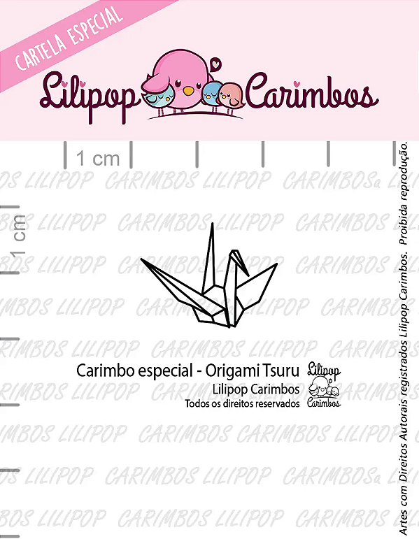 Mini Carimbo Especial Origami Tsuru - Lilipop