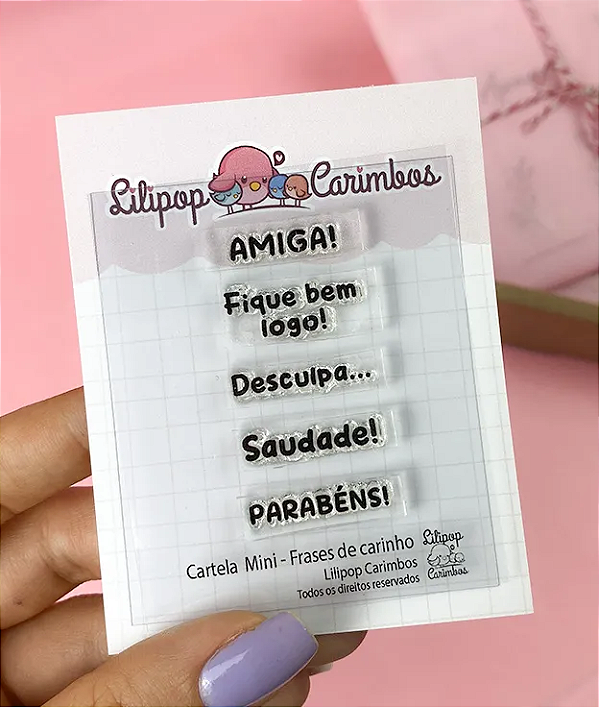 Kit de Carimbos Mini Frases de Carinho - Lilipop