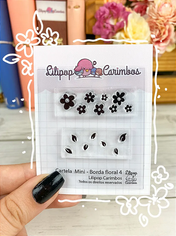 Kit de Carimbos Mini Borda Floral 4 - Lilipop