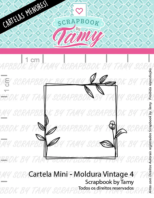 Mini Carimbo Moldura Vintage 4  Scrapbook by Tamy - Lilipop