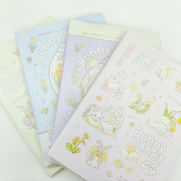 Caderno Brochura B5 Pautado Bunny Planet