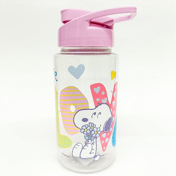 Garrafa Plástica Squeeze 500ML Snoopy Love