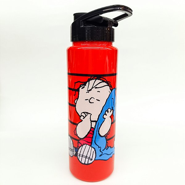 Garrafa Plástica Squeeze 750ML Snoopy e Charlie Brown Vermelho