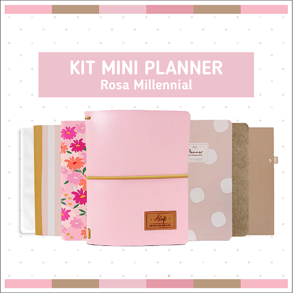 Kit Mini Planner Rosa Millennial