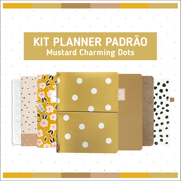 Kit Planner Padrão Mustard Charming Dots
