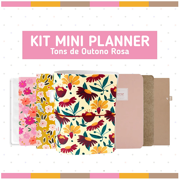 Kit Mini Planner Tons de Outono Rosa
