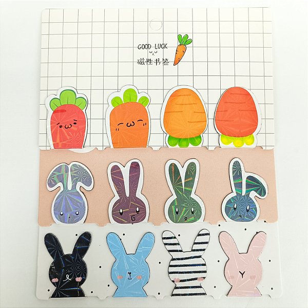 Kit 4 Marca Páginas Magnéticos Fofinhos