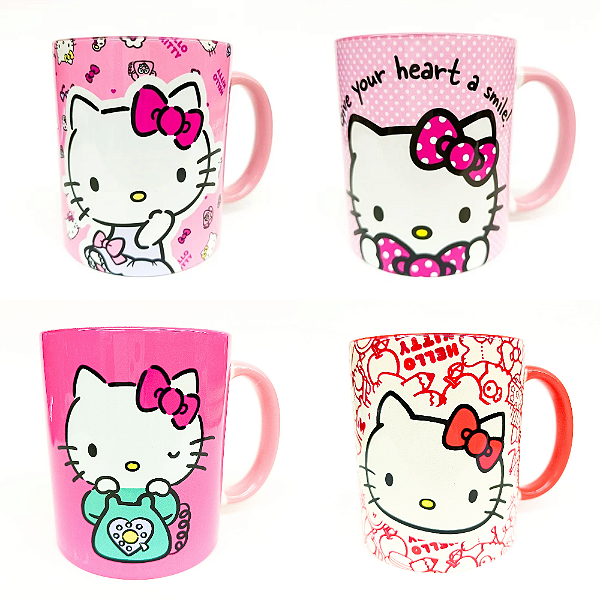 Caneca de Porcelana 300ml Hello Kitty