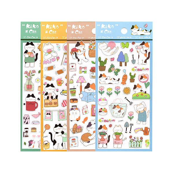 Adesivo Decorativo de Papel Kiko Cat