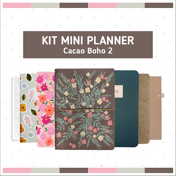 Kit Mini Planner Cacao Boho 2