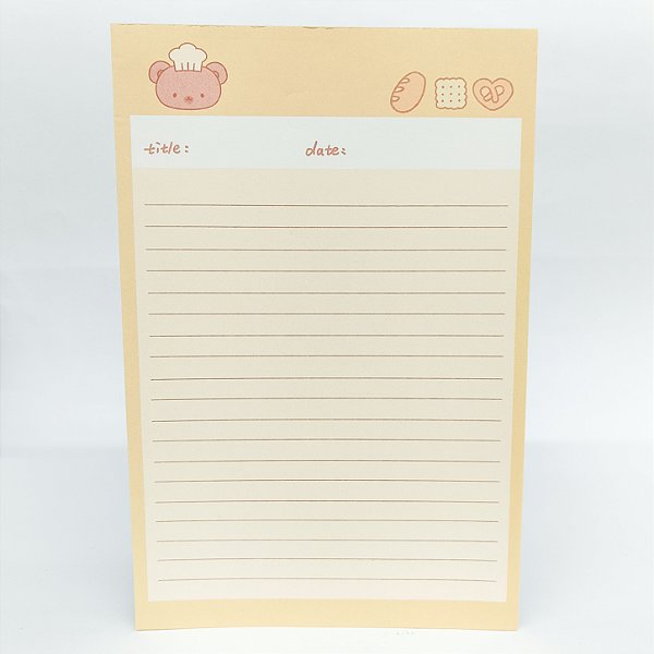 Bloco Destacável Bear Bakery