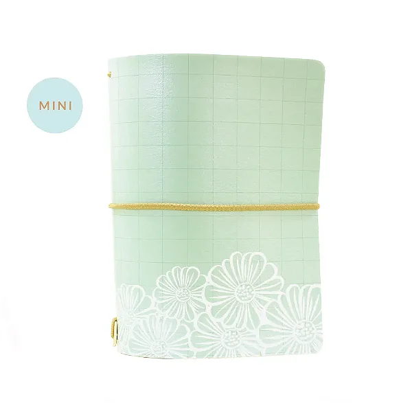 Mini Capa Mint Grid (Para 4 Mini Blocos) Para Mini Planner A.Craft
