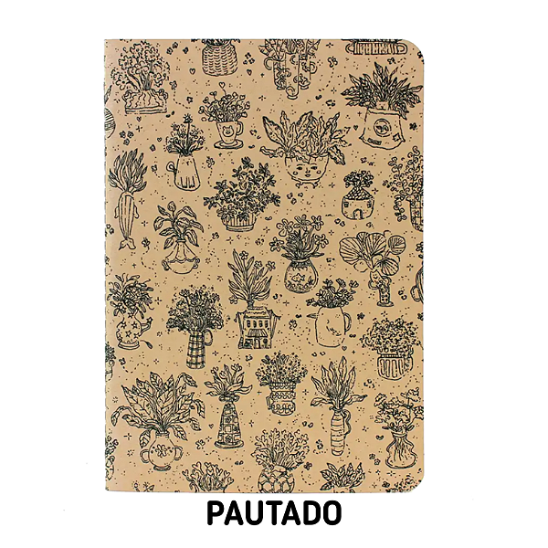 Caderno Pautado Plantinhas Queridas Para Planner A.Craft Tamanho Padrão