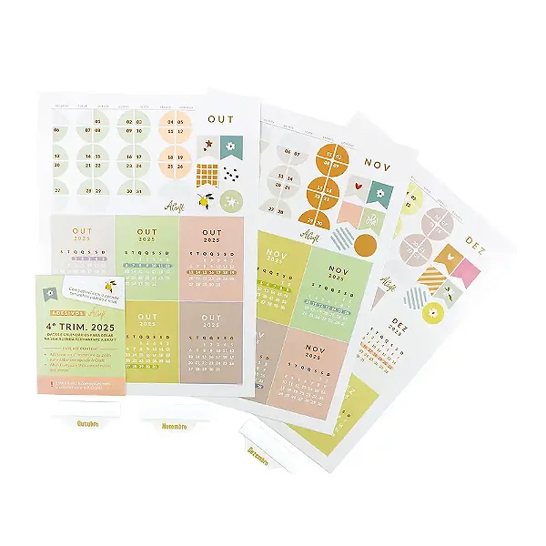 Adesivos Para Planner Não Datado 4º trimestre 2025 Para Planner Padrão e Mini A.Craft