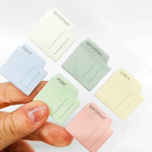 Bloco Adesivo Pautado com Aba 6 cores