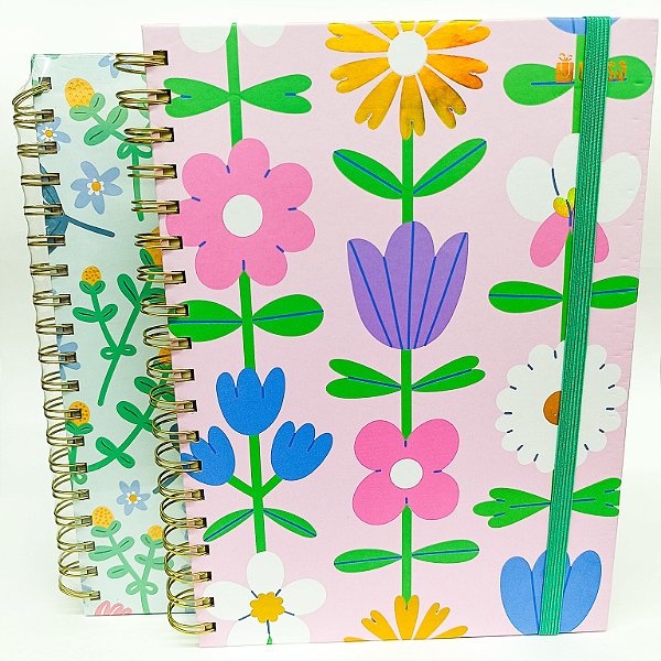 Caderno Espiral Pautado B5 Flor