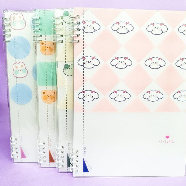 Caderno Espiral Pautado B5 Capa Transparente Moti