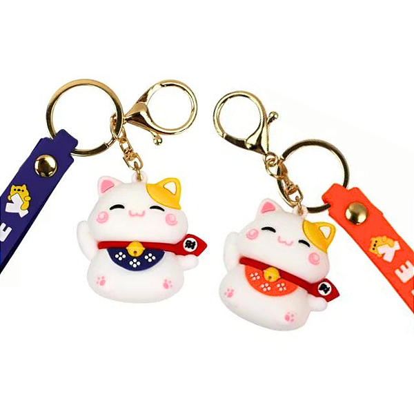 Chaveiro com Alça e Mosquete Maneki Neko
