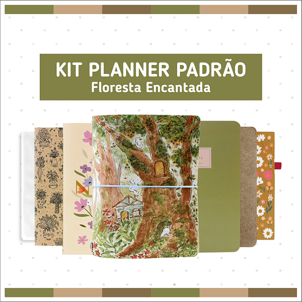 Kit Planner Padrão Floresta Encantada