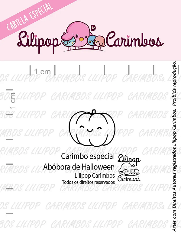 Mini Carimbo Especial Abóbora Halloween - Lilipop