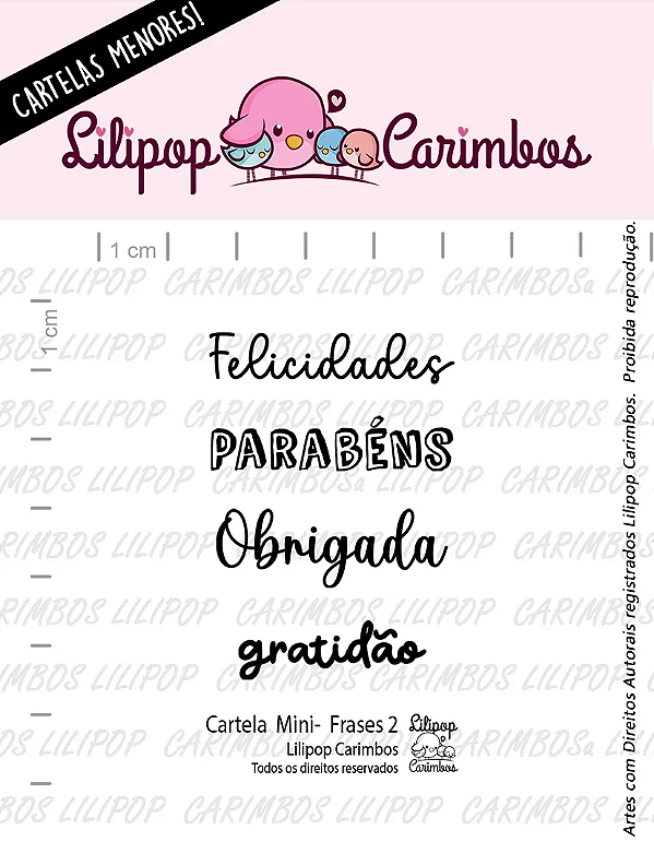 Kit de Carimbos Mini Frases 2 - Lilipop