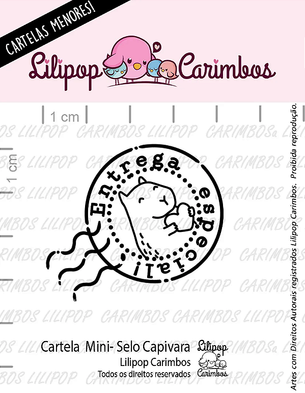Mini Carimbo Selo Capivara - Lilipop