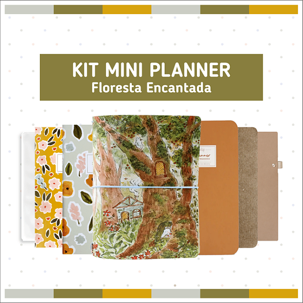 Kit Mini Planner Floresta Encantada
