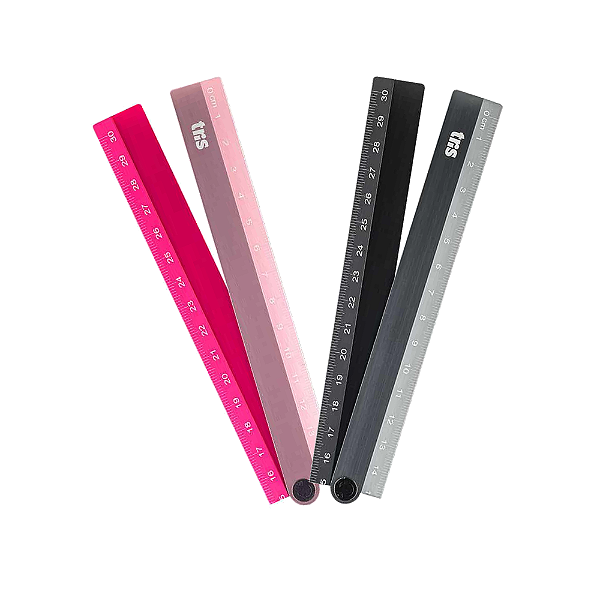 Régua Metálica Dobrável 30cm Tris Holic