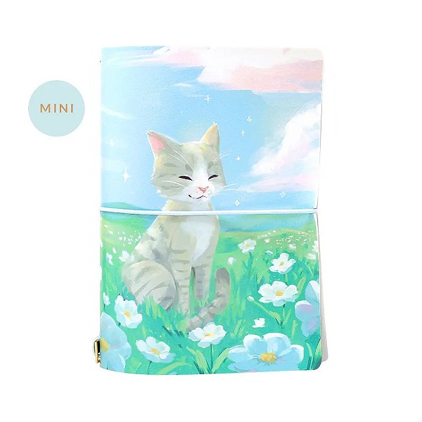 Mini Capa A.Craft - Paula Miya - Gato e Céu Sereno (Para 4 Mini Blocos) Para Mini Planner A.Craft