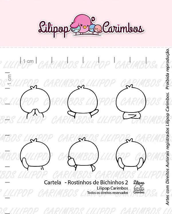 Kit de Carimbos Rostinhos de Bichinhos 2 - Lilipop