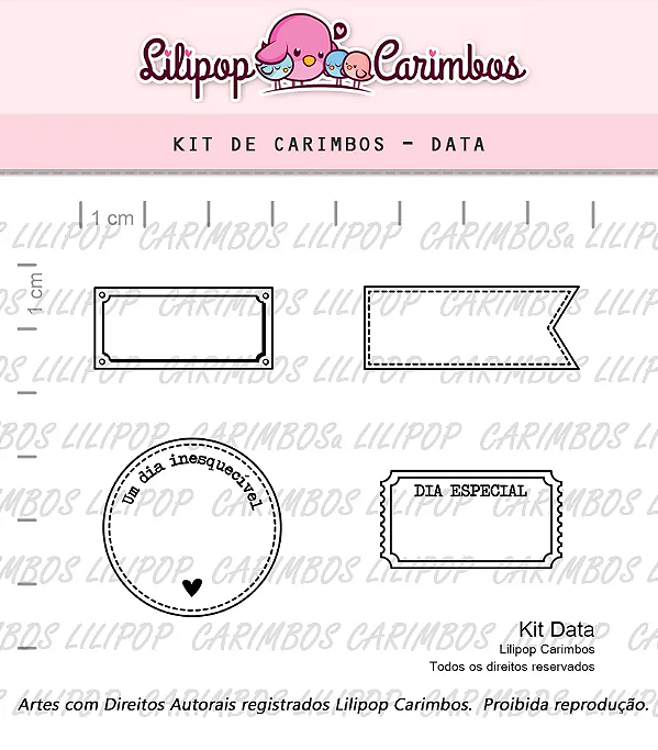 Kit de Carimbos Data 1 - Lilipop